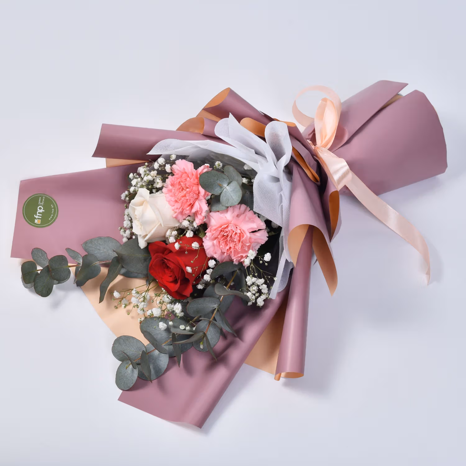 Rosy Carnation Delight - With Cake