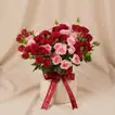 Endless Love Story: Elegant Red and Pink Spray Roses in Designer Vase - Arrangements