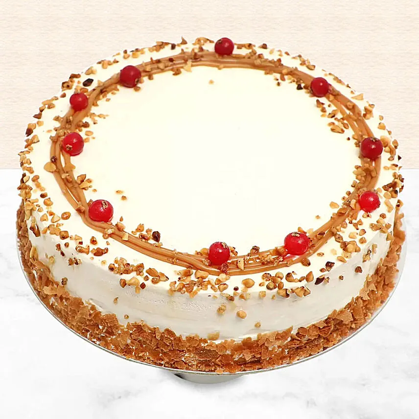 Yummy Butterscotch Eggless Cake 4 Portion