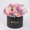 Luxurious Light Pink Floral Arrangement in an Elegant Black Box