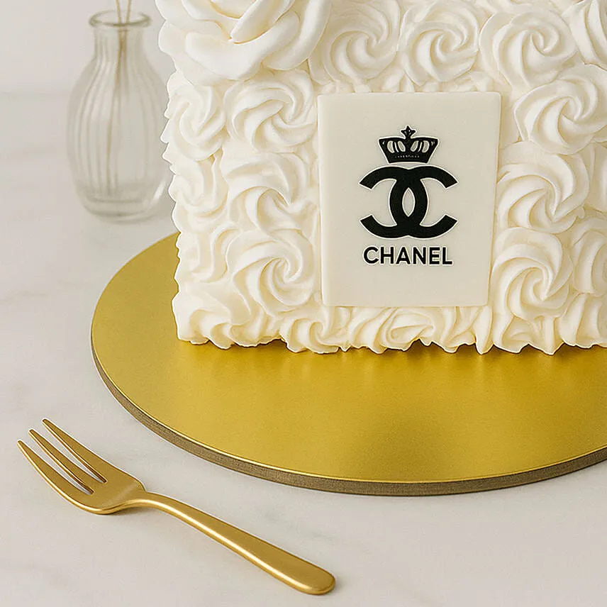 Ivory Petal Purse Cake