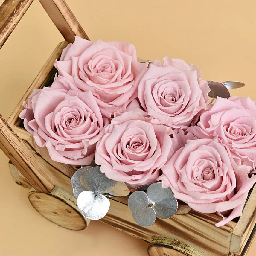 Lovely Roses In a Cart For Valentine