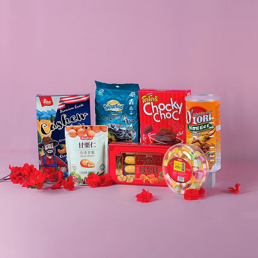 Happy Times Leather Gift Basket