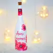 Illuminate Your Space with the 'Choose Happiness' Hand Painted LED Glass Bottle
