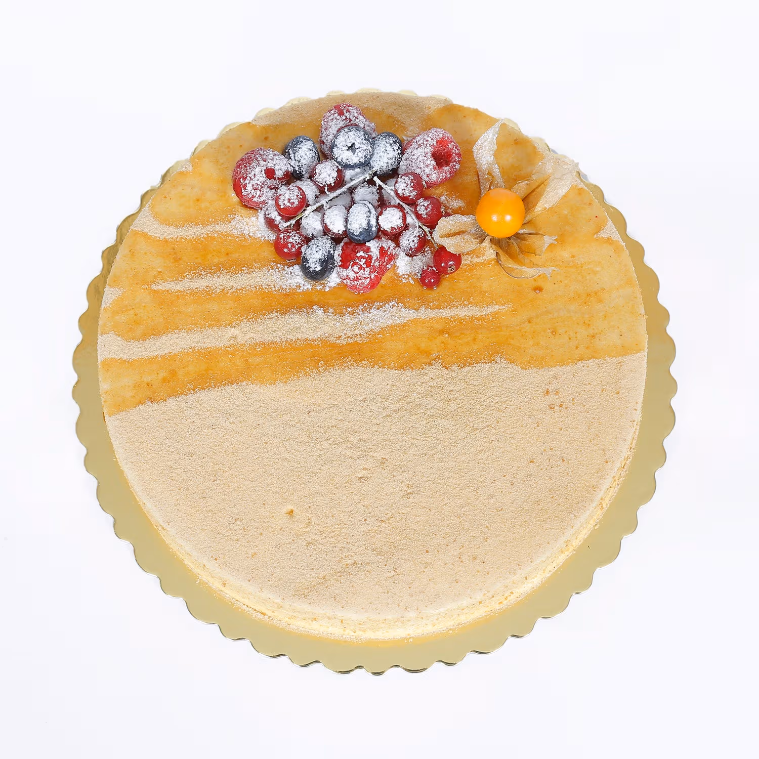 Exquisite Honey Flavour Cake with Fresh Berries - 1 Kg