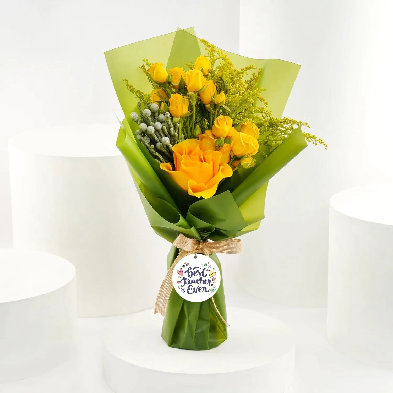 Radiant Yellow Elegance Rose Bouquet - Perfect Gift for Any Occasion