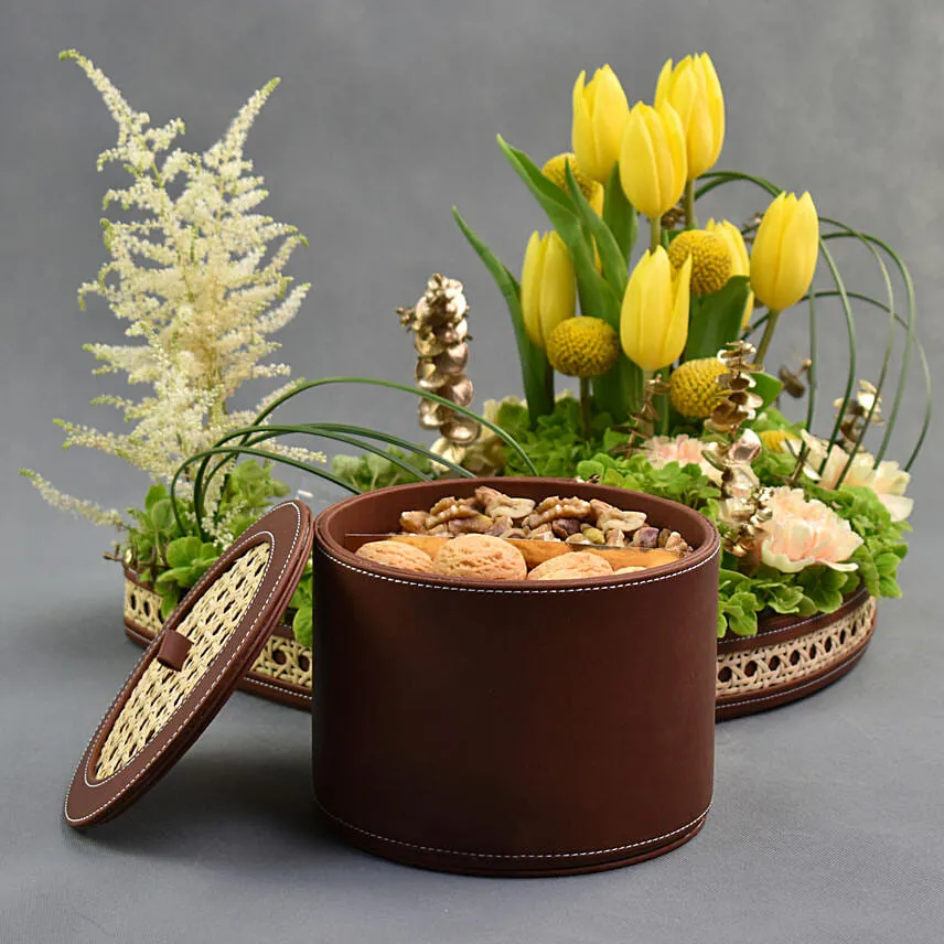 Flowery Hues with Nuts n Cookies