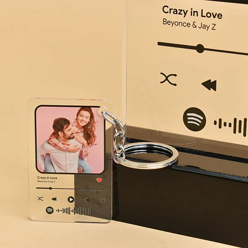 Spotify Personalised Led Lamp With Keychain