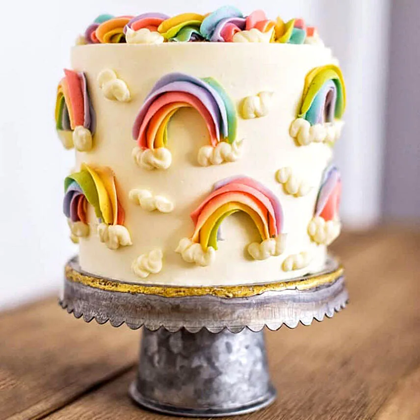 Extravagant Rainbow Cake