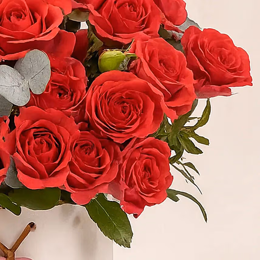 Valentines Day Spray Roses Premium Vase Arrangement