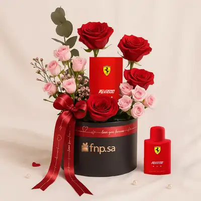 Ferrari Red Perfume For Men n Flower Box