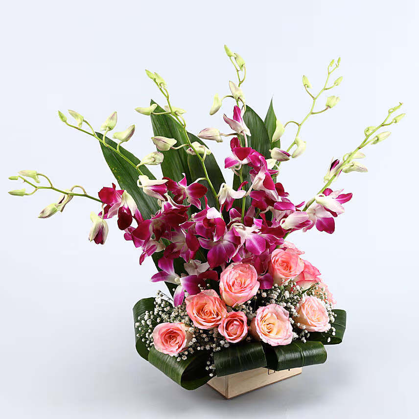 Gleaming Beauty With Floral Arrangement