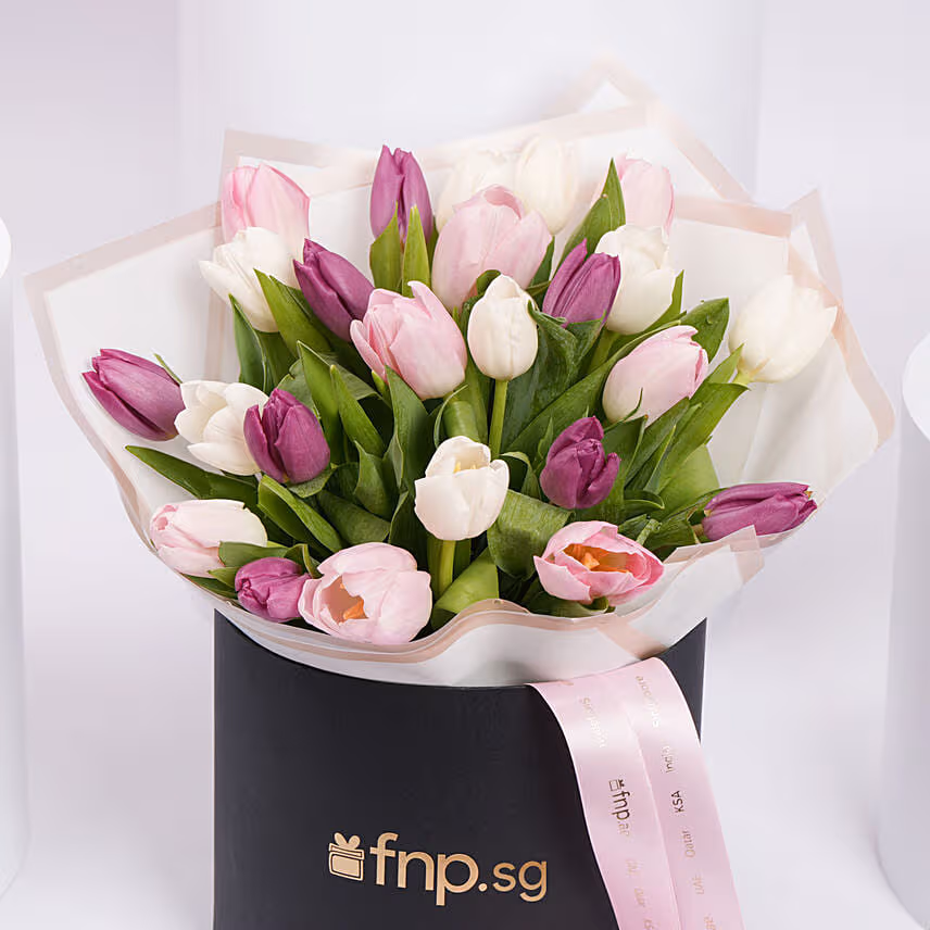Mothers Love Pretty Tulips Box