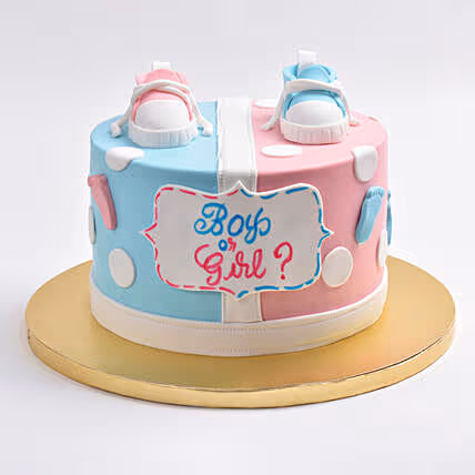 Bundle of Joy Gender Reveal Cake - Vanilla Delight