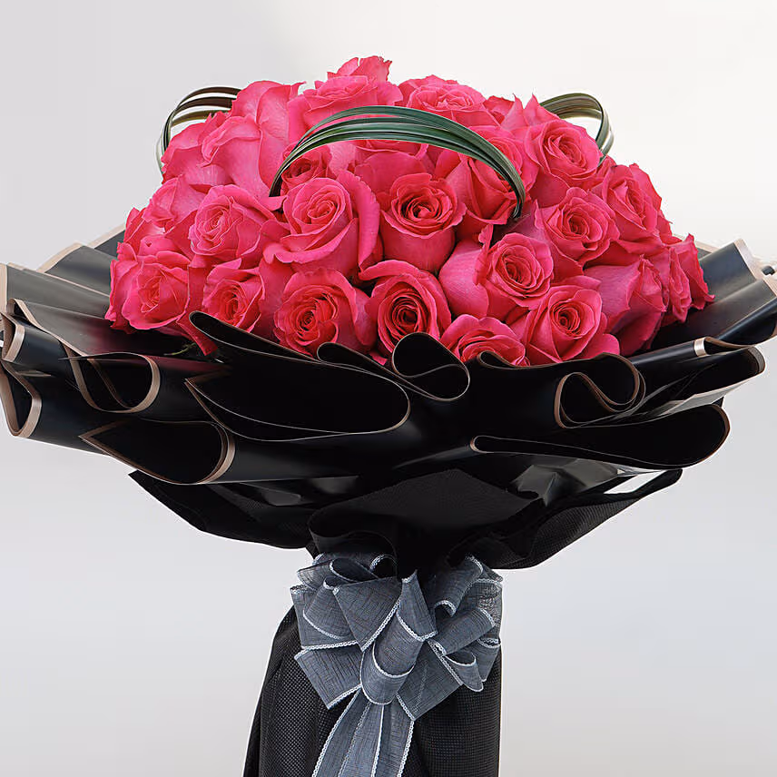 52 Dark Pink Roses for 520 V day