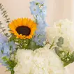Sunflower n Hydrangea Bowl Arrangement