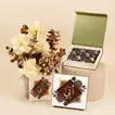 Elegant Father's Day Chocolate Box with White Roses