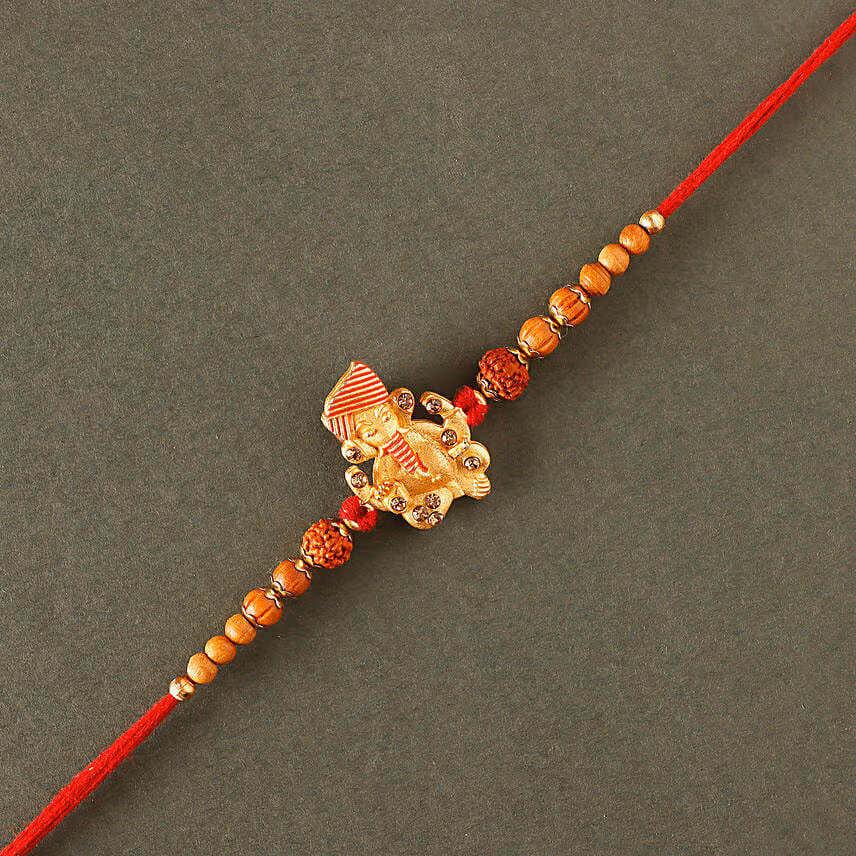 Sneh Antique Ganesha Rakhi & Almonds