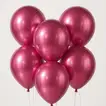 Elegant Pink Metallic Helium Balloons - Set of 6 for Stunning Decorations