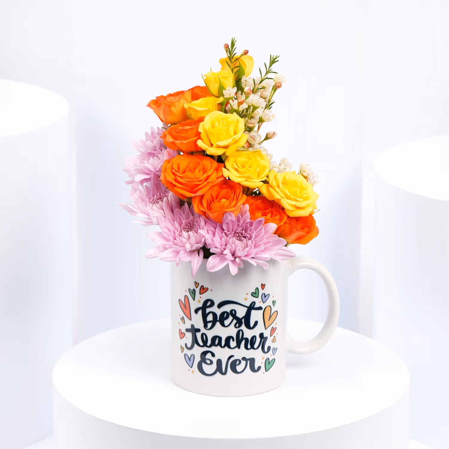 Best Teacher Flowers Mug