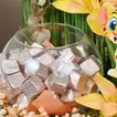 Charming Newborn Gift: Orange Roses, Tulips, and Chocolates in a Wooden Box