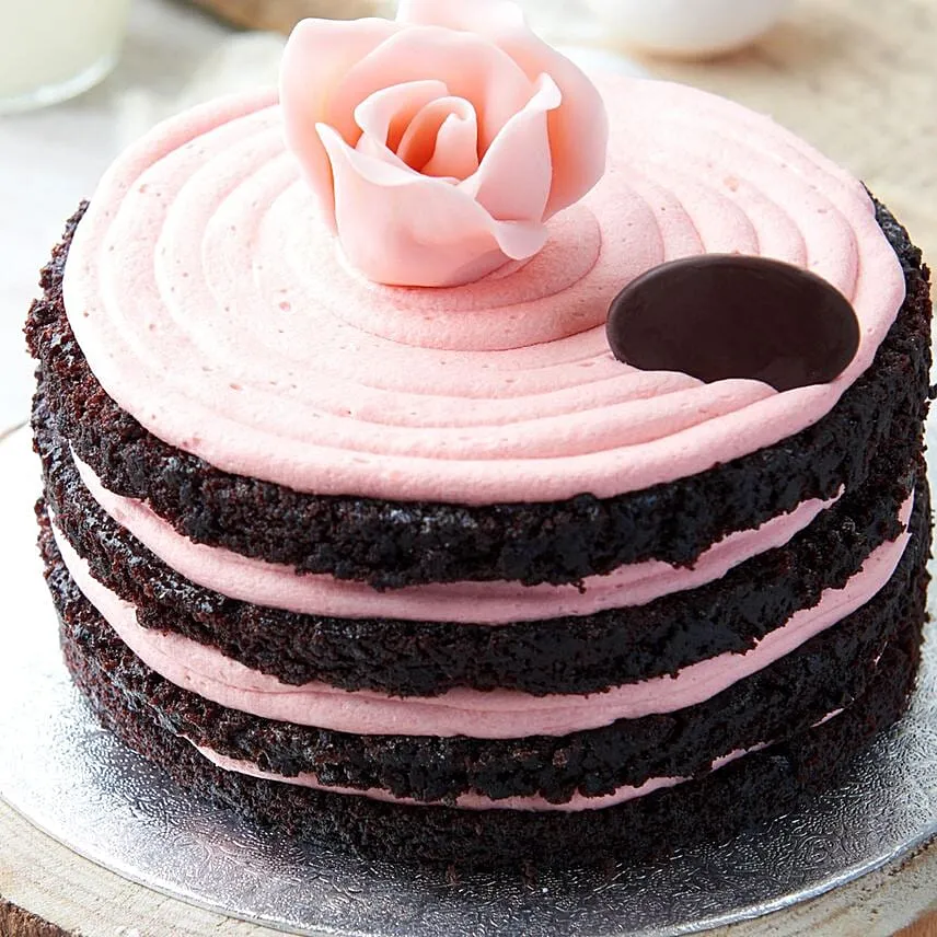 Dark Chocolate Rose Cake 1.5 Kg