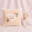 Heartfelt 'Love You Mom' Cushion & Mug Gift Set - Perfect for Mother's Day