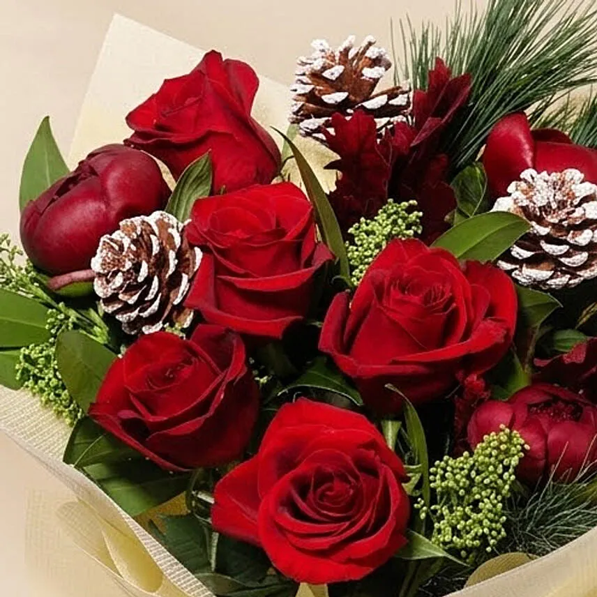 All Red Xmas Bouquet