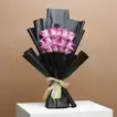 Luxurious Purple Rose Bouquet with Decadent Triple Chocolate Cake