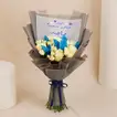 Classy Blue n White Roses Bouquet