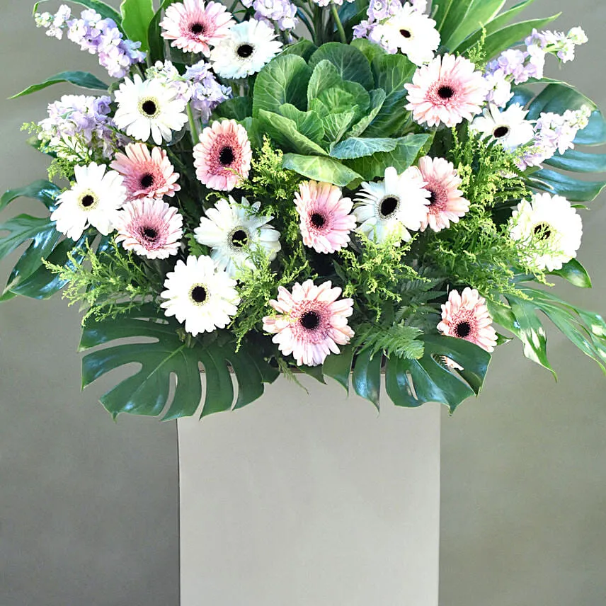 Serene Mixed Flowers Stand