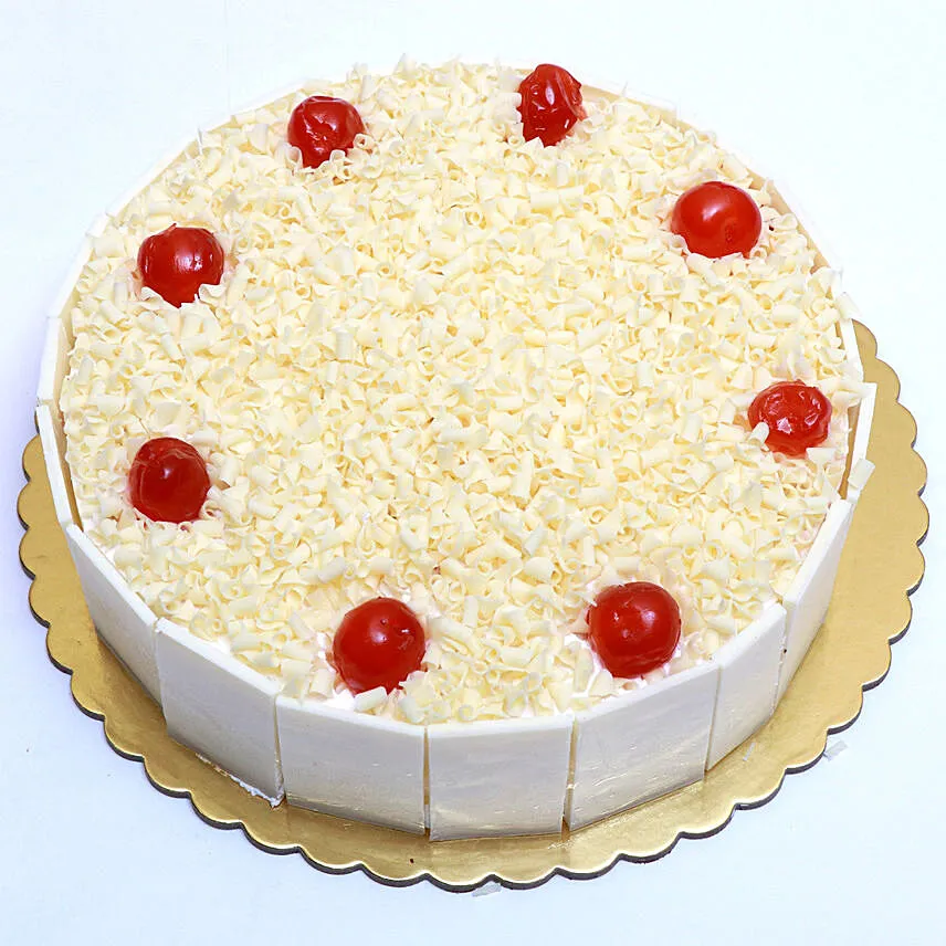 Mouthwatering Whiteforest Cake - 8 Portion