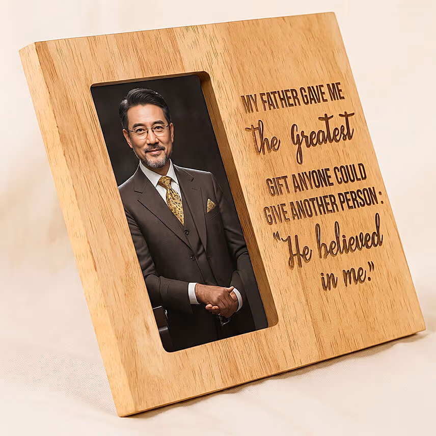 My Father Believed in Me – Custom Photo Frame for Dad