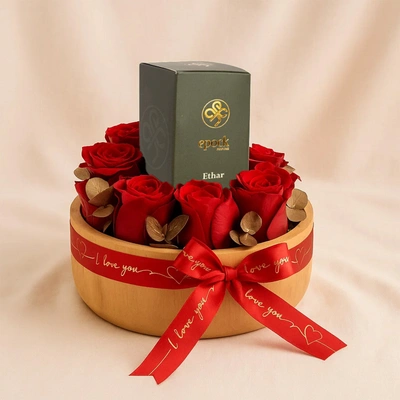باقة ورد احمر مع عطر ايبوك