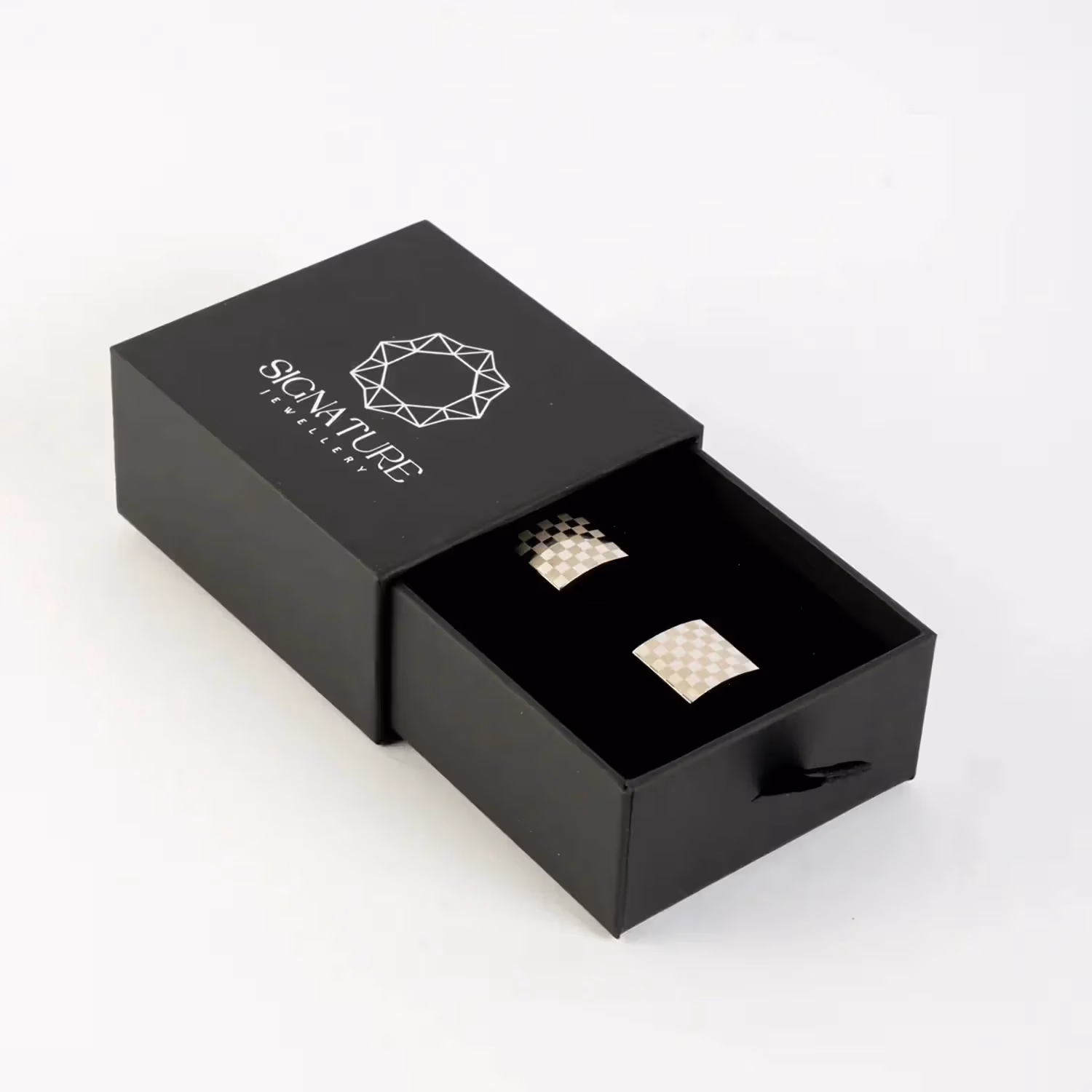 Luxurious Signature Jewelry Checkered Cufflinks for Men