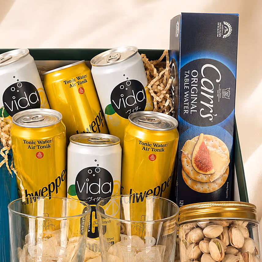 Gin and Tonic Hamper with Glasses