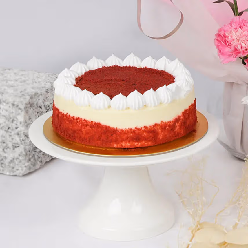 Carnations LED Light Arrangement with Cake