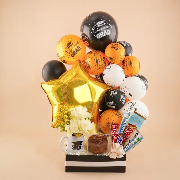 Graduate Flowers With Celebration Cake