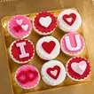 I Love U Designer Vanilla Cupcakes Set Of 9