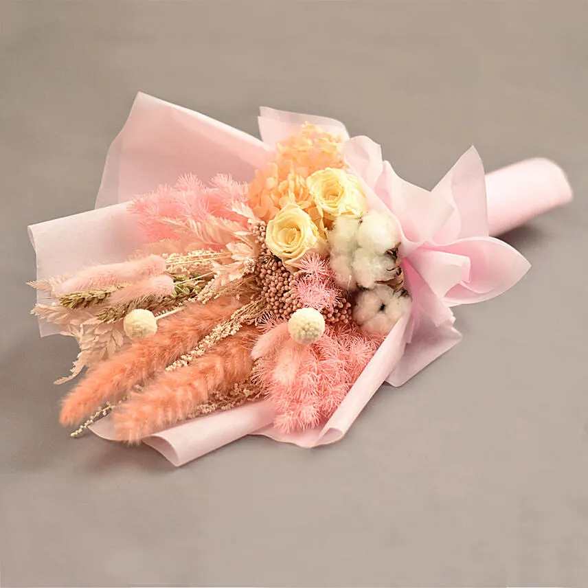 Elegant Mixed Preserved Flowers Bouquet