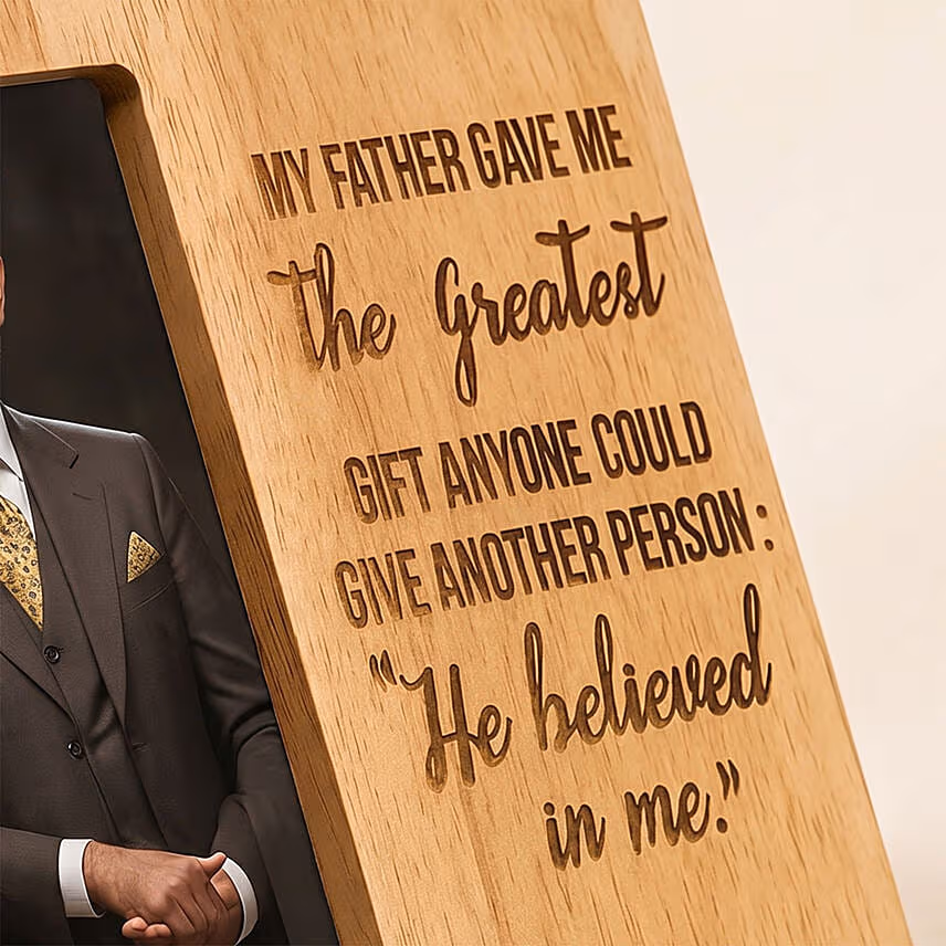 My Father Believed in Me â€“ Custom Photo Frame for Dad