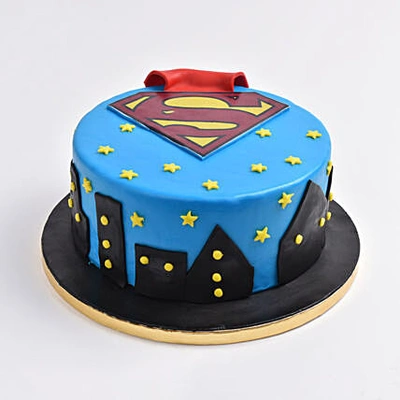 Delicious Superman 'Man of Steel' Chocolate Cake - Perfect for Heroes!