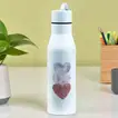 Elegant Heart-Printed Stainless Steel Water Bottle