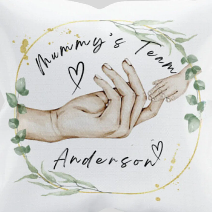 Mummy'S Team Personalised Names Cushion
