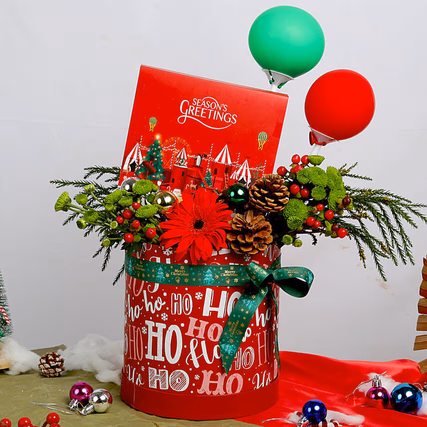 Christmas Treats and Flowers Box