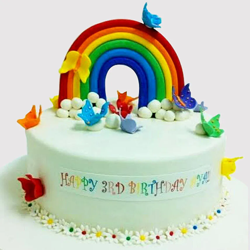 Butterfly Rainbow Cake