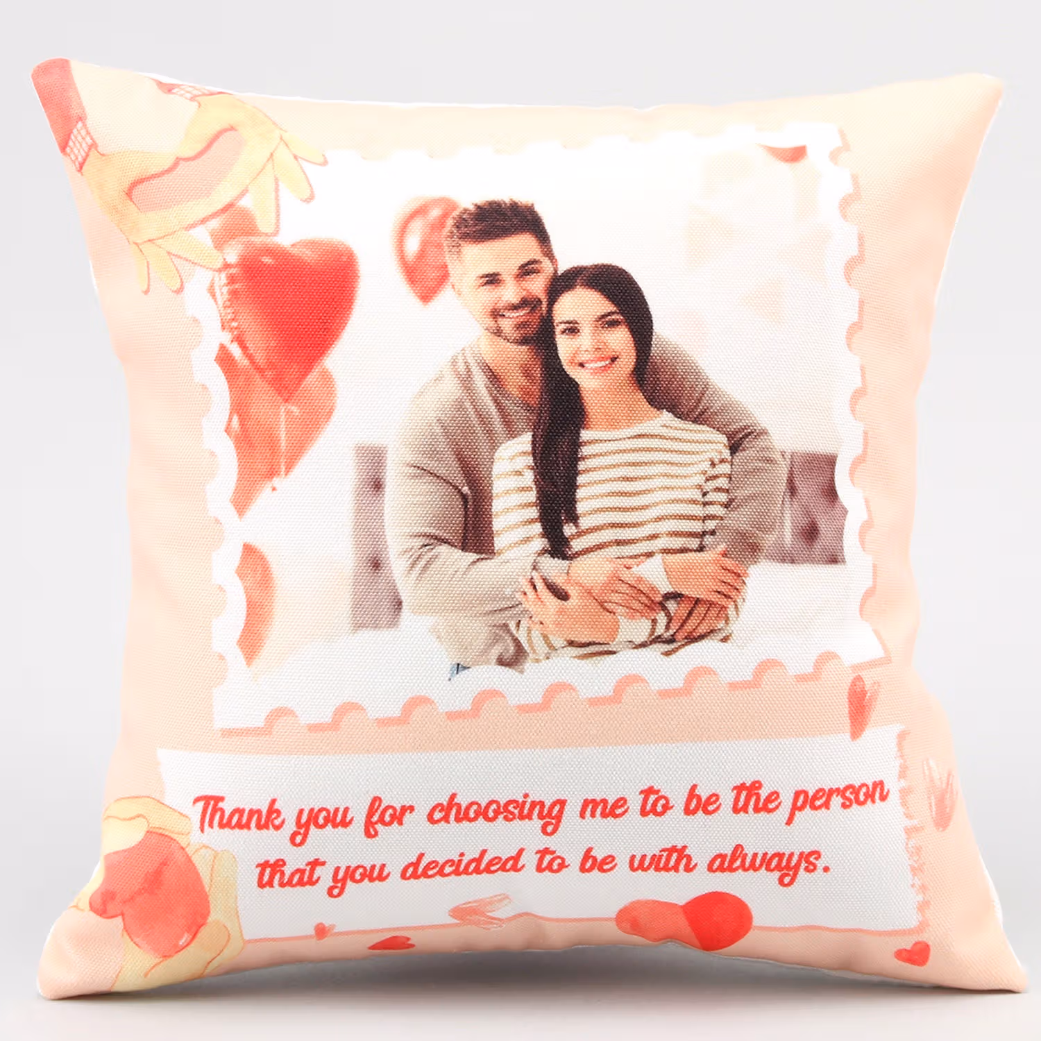 Heartfelt Personalised Karwa Chauth Cushion Gift
