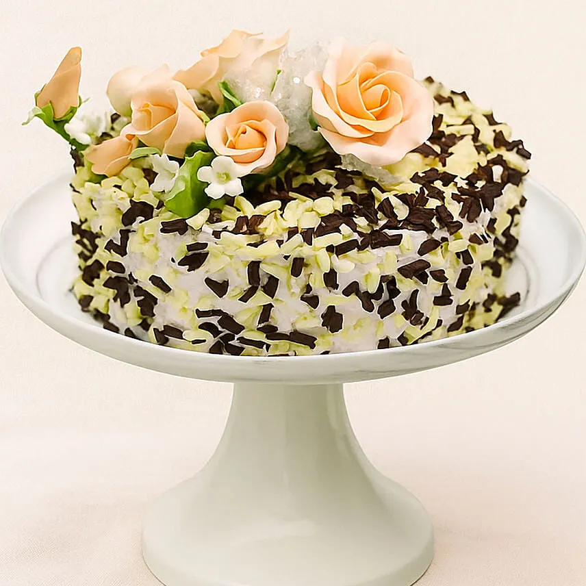 Chocolate and Vanilla Choco Chip Cake