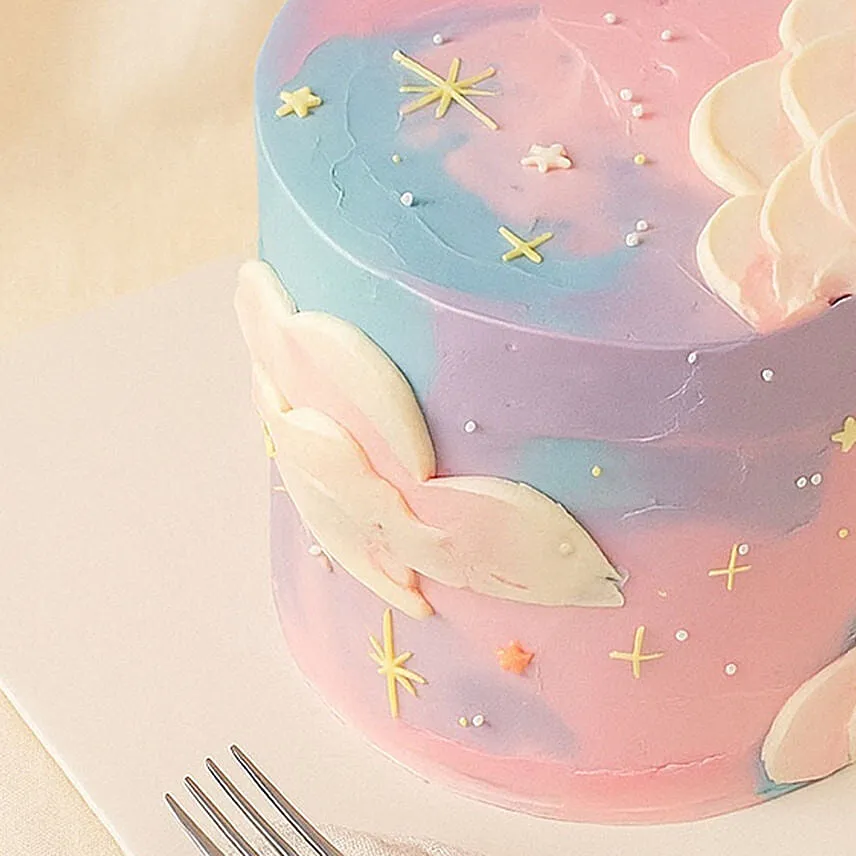 Rainbow Clouds Red Velvet Cake