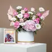 Dazzling Floral Elegance with Photo Frame Gift Set